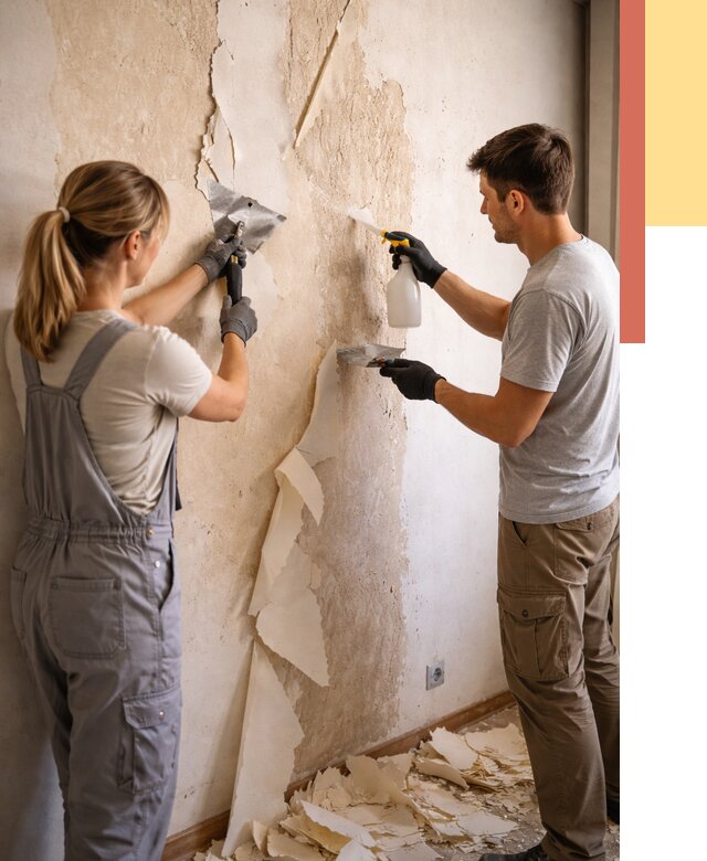 Снятие старых обоев в Барнауле от 5311 руб. под ключ недорого | ОТДЕЛОЧНИК-Брн