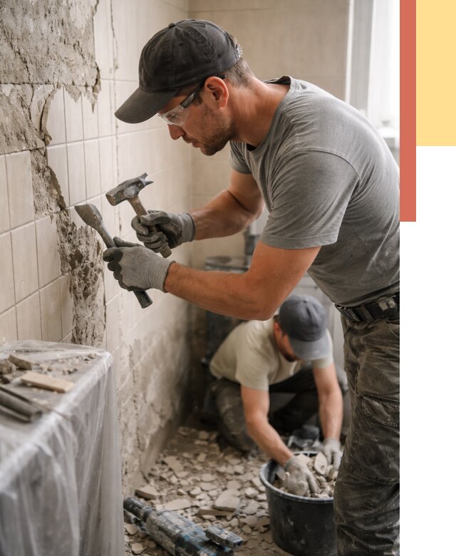 Демонтаж плитки со стен в Барнауле от 860 руб. — быстро и недорого | ОТДЕЛОЧНИК-Брн