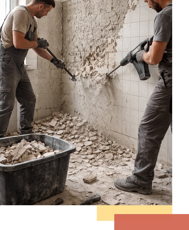 Демонтаж плитки со стен в Барнауле быстро и аккуратно