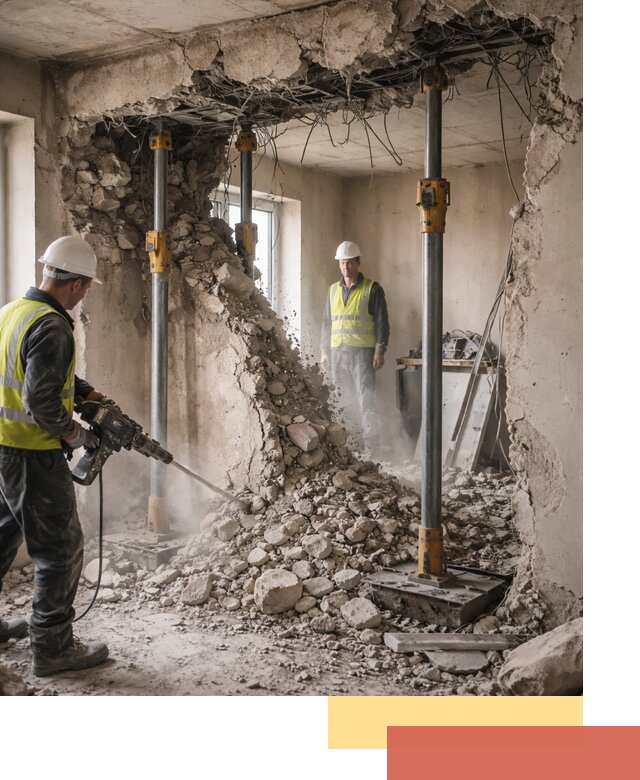 Снос несущих стен в Барнауле с гарантией безопасности и качества