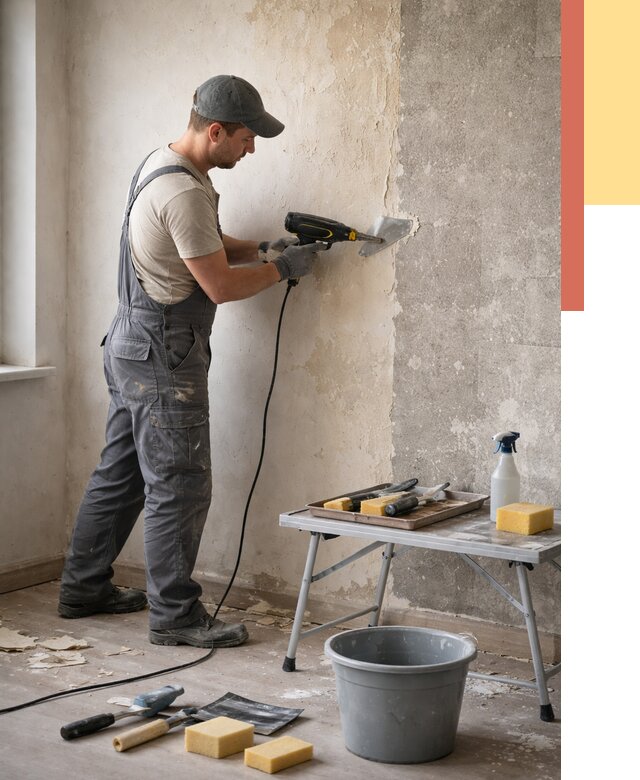 Очистка стен от клея в Барнауле от 1871 руб. — снятие и удаление клея со стен | ОТДЕЛОЧНИК-Брн