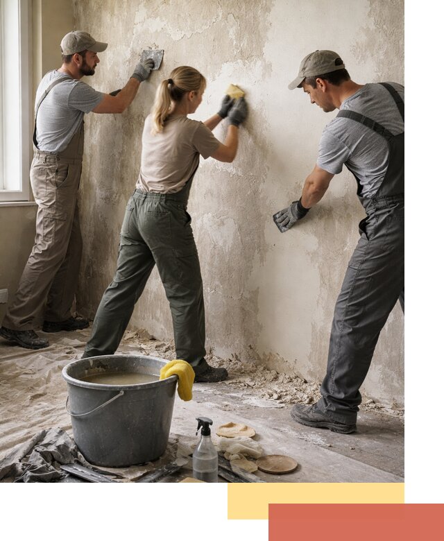 Очистка стен от клея и грунтовки в Барнауле качественно и быстро