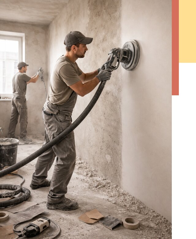 Шлифовка стен в Барнауле от 1214 руб/м2 — быстро и недорого | ОТДЕЛОЧНИК-Брн