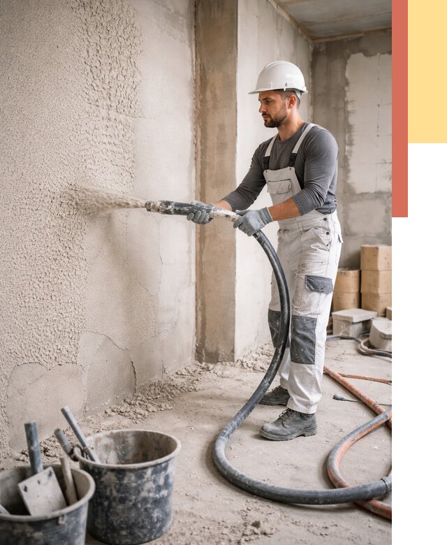 Машинная штукатурка стен в Барнауле под ключ от 6575 руб./м2 | ОТДЕЛОЧНИК-Брн