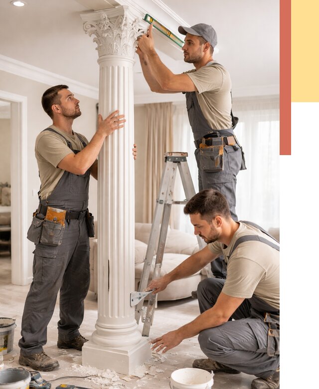 Установка декоративных колонн в Барнауле от 12139 руб. под ключ | ОТДЕЛОЧНИК-Брн