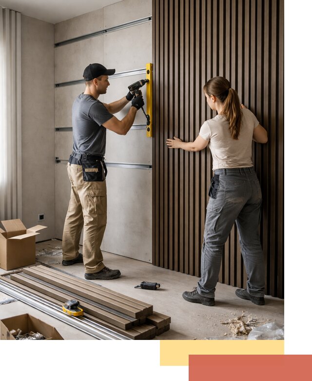 Монтаж реечных панелей на стены в Барнауле