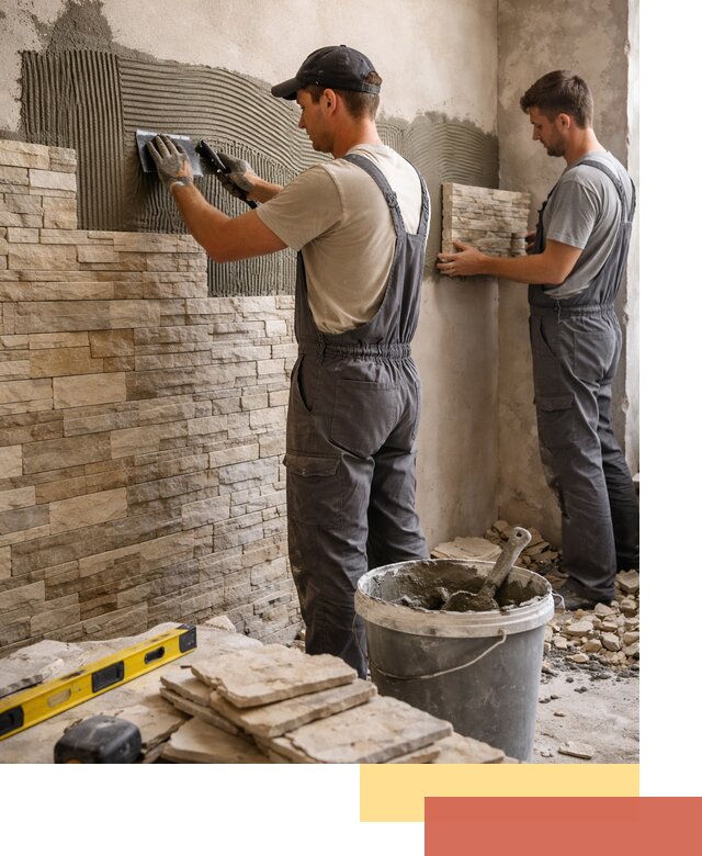 Монтаж искусственного камня в Барнауле — облицовка стен и фасадов