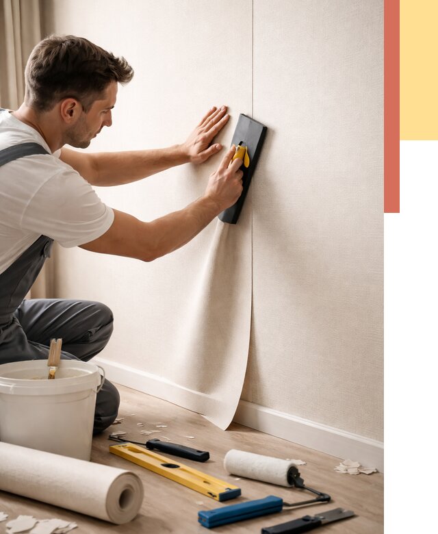 Поклейка виниловых обоев в Барнауле от 4552 руб. | Быстро и недорого — ОТДЕЛОЧНИК-Брн