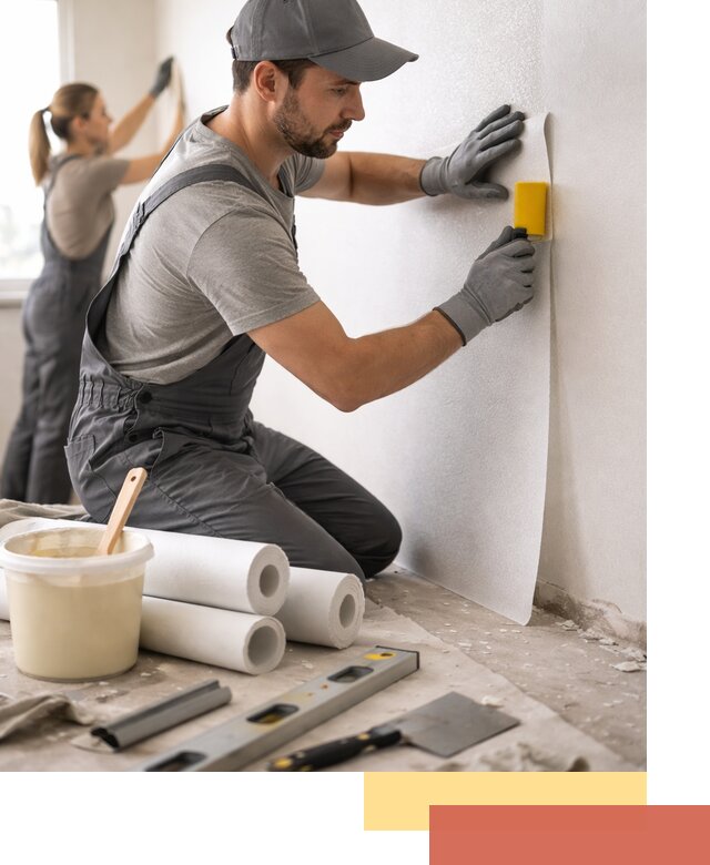 Поклейка стеклообоев профессионально в Барнауле