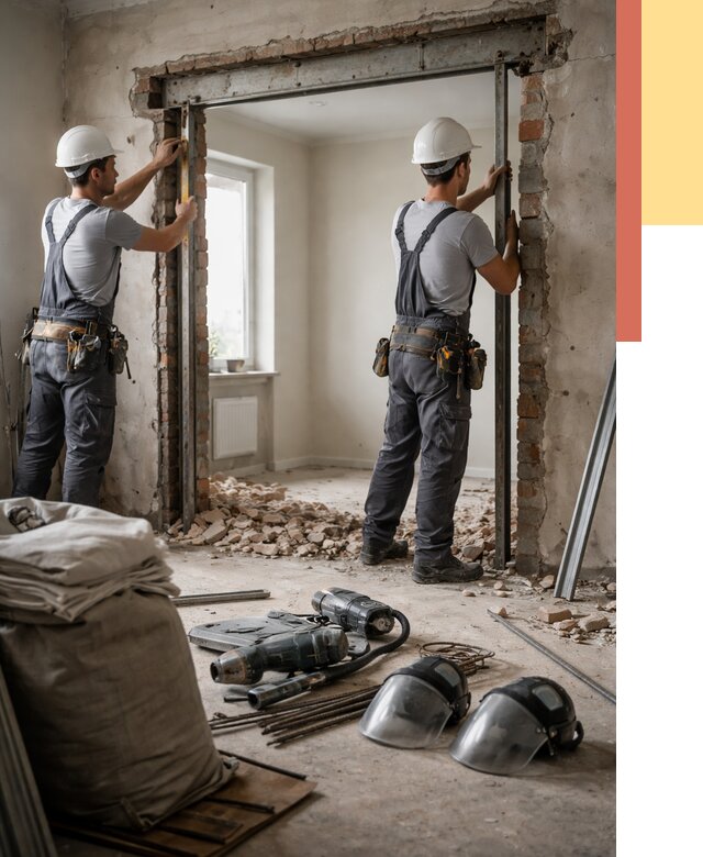 Расширение дверного проема в Барнауле от 12645 руб. под ключ | ОТДЕЛОЧНИК-Брн