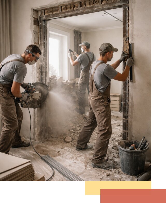 Расширение дверного проема под установку новой двери в Барнауле