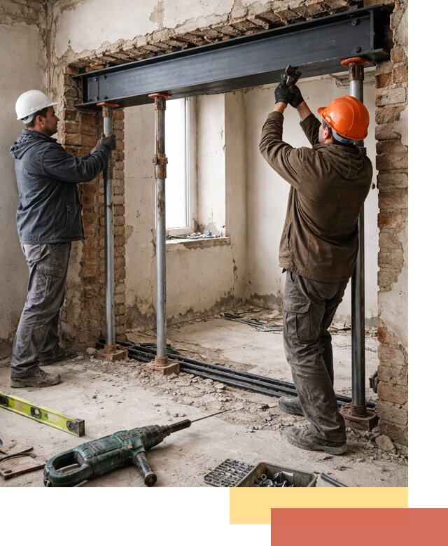 Усиление проема в стене в Барнауле для расширения и безопасности