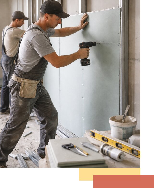 Кладка влагостойких перегородок ПГП в Барнауле