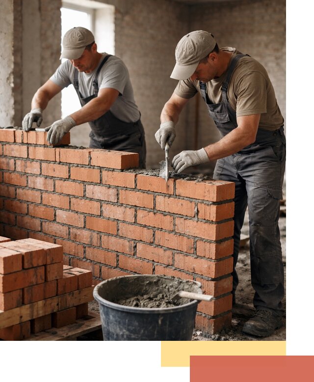 Кладка кирпичных перегородок под ключ в Барнауле