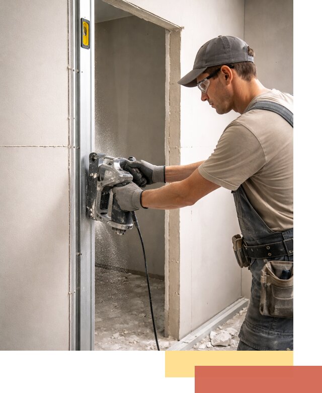 Устройство дверного проема в перегородке в Барнауле