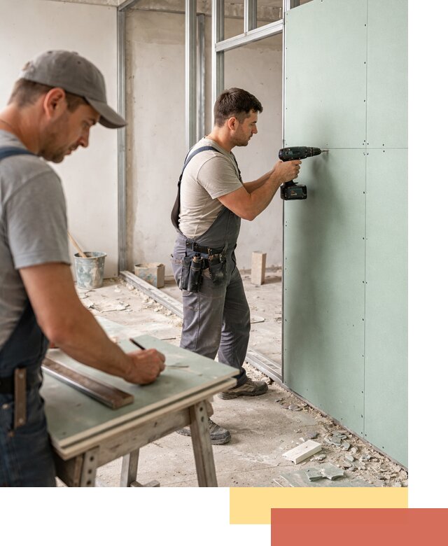 Перегородки из влагостойкого гипсокартона под ключ в Барнауле