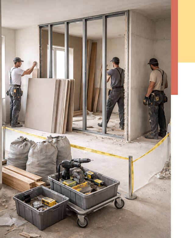 Перенос гипсокартонной перегородки в Барнауле под ключ от 4552 руб. | Демонтаж и монтаж – ОТДЕЛОЧНИК-Брн