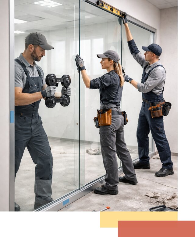 Профессиональный монтаж стеклянных перегородок в Барнауле