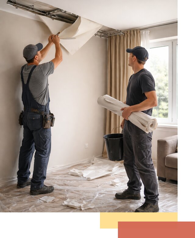 Демонтаж натяжного потолка в Барнауле быстро и аккуратно