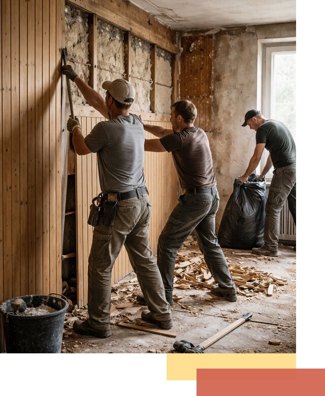 Демонтаж вагонки и вывоз материалов в Барнауле