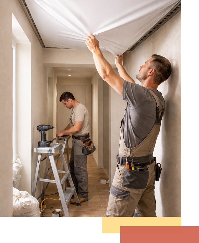 Монтаж натяжного потолка в прихожей в Барнауле