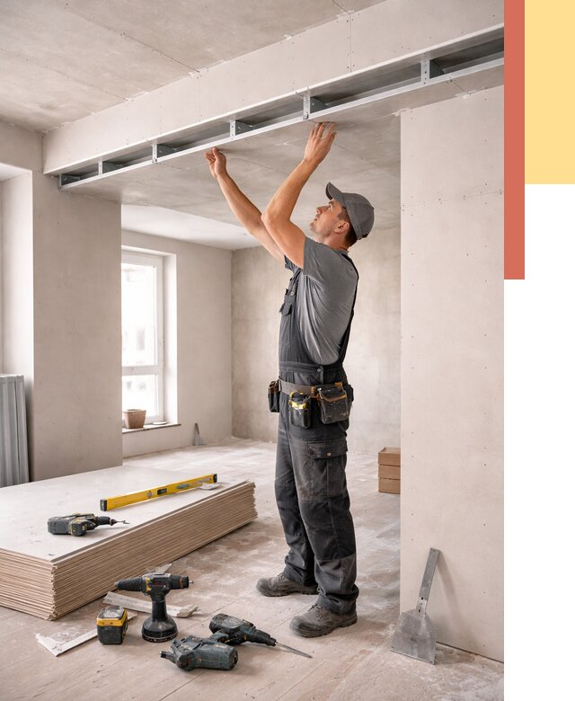 Потолок из гипсокартона с нишей в Барнауле от 1265 руб. под ключ | ОТДЕЛОЧНИК-Брн