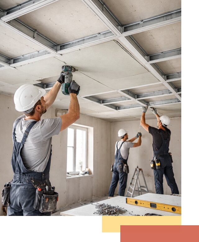 Кессонный потолок из гипсокартона под ключ в Барнауле