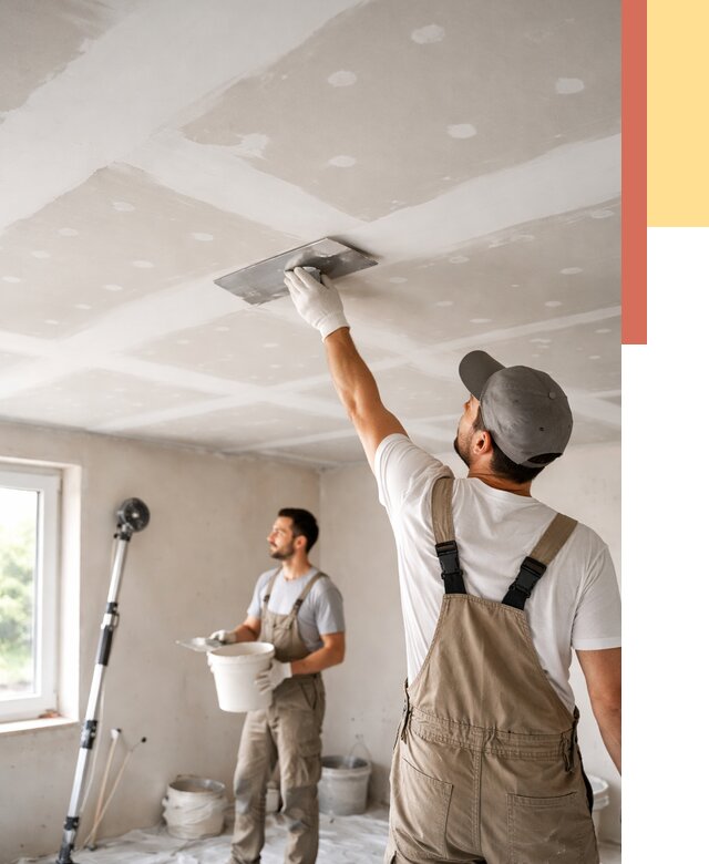 Шпаклевка потолка из гипсокартона в Барнауле от 3237 руб./м2 — услуги под ключ | ОТДЕЛОЧНИК-Брн