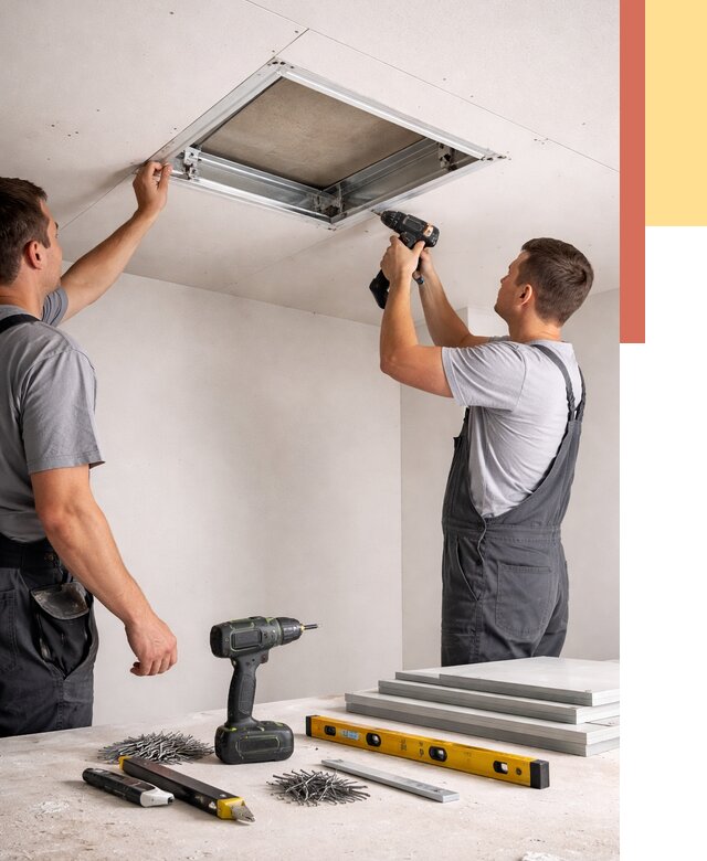 Установка люка в потолок ГКЛ в Барнауле от 2529 руб. под ключ | ОТДЕЛОЧНИК-Брн