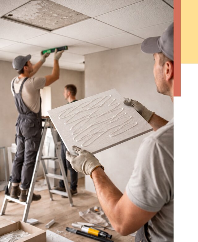 Монтаж потолочной плитки в Барнауле от 4552 руб. — быстро и недорого | ОТДЕЛОЧНИК-Брн