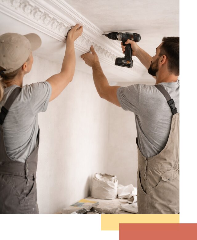 Профессиональный монтаж лепнины на потолок в Барнауле