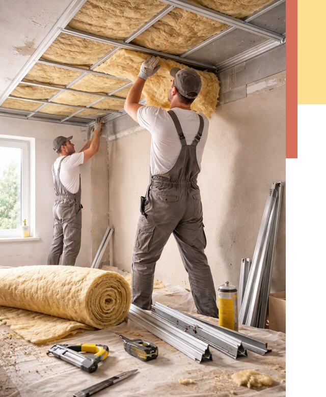 Утепление потолка в Барнауле от 7284 руб/м2 — недорого, быстро, под ключ | ОТДЕЛОЧНИК-Брн